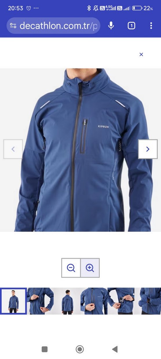 Kiprun Erkek Uzun Kollu Koşu Ceketi - Mavi - Görsel 2