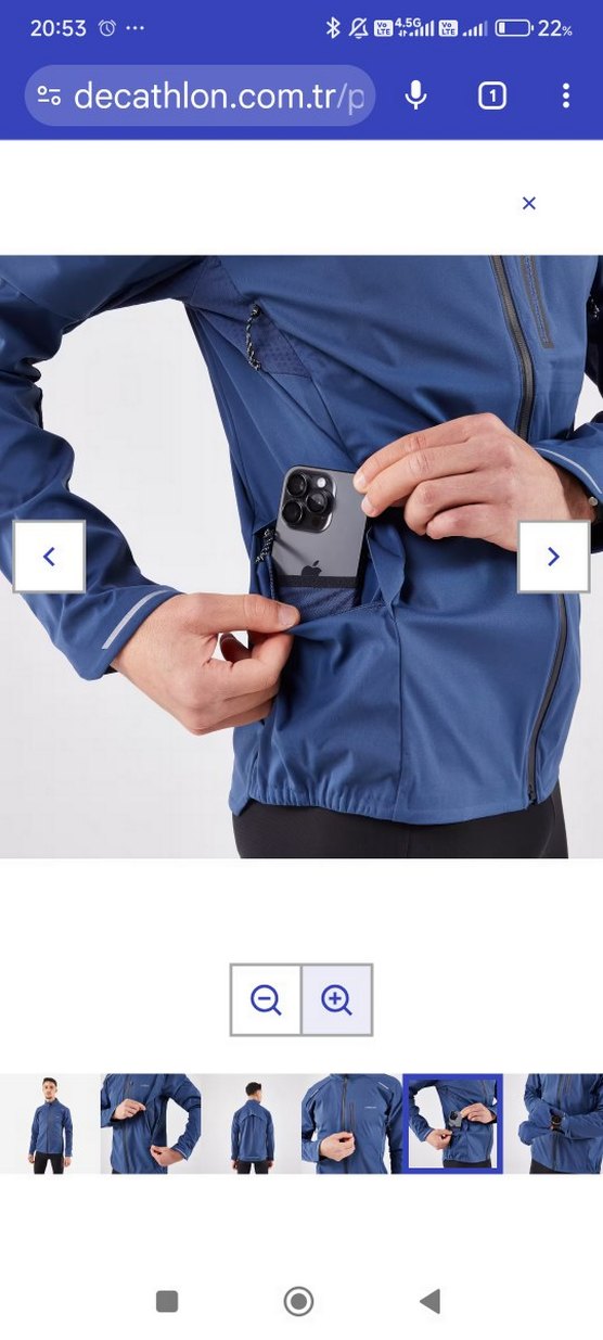 Kiprun Erkek Uzun Kollu Koşu Ceketi - Mavi - Görsel 5