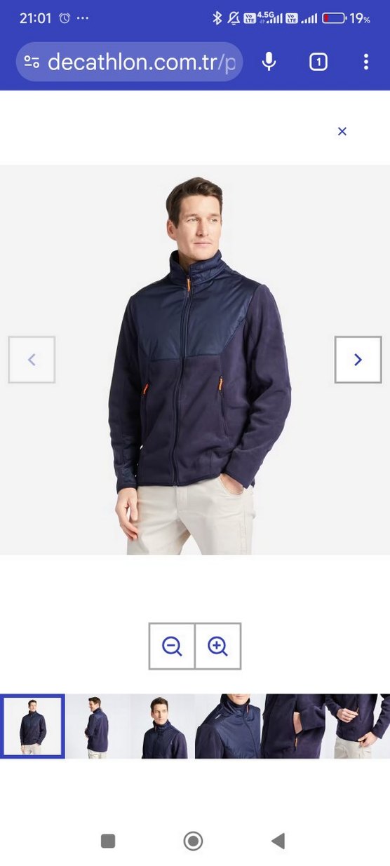 Lacivert Fermuarlı Erkek Sweatshirt - Görsel 2