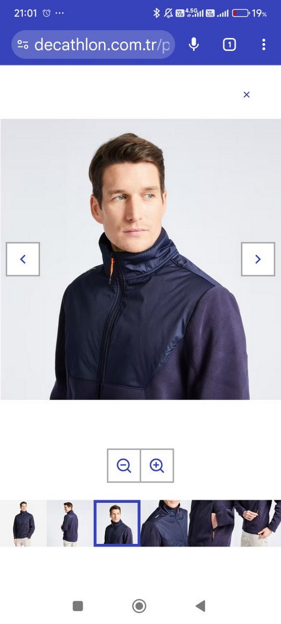 Lacivert Fermuarlı Erkek Sweatshirt - Görsel 5