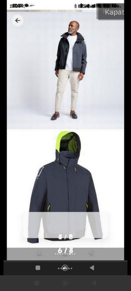 Decathlon Erkek Su Geçirmez Yelkenli Ceketi - Görsel 3