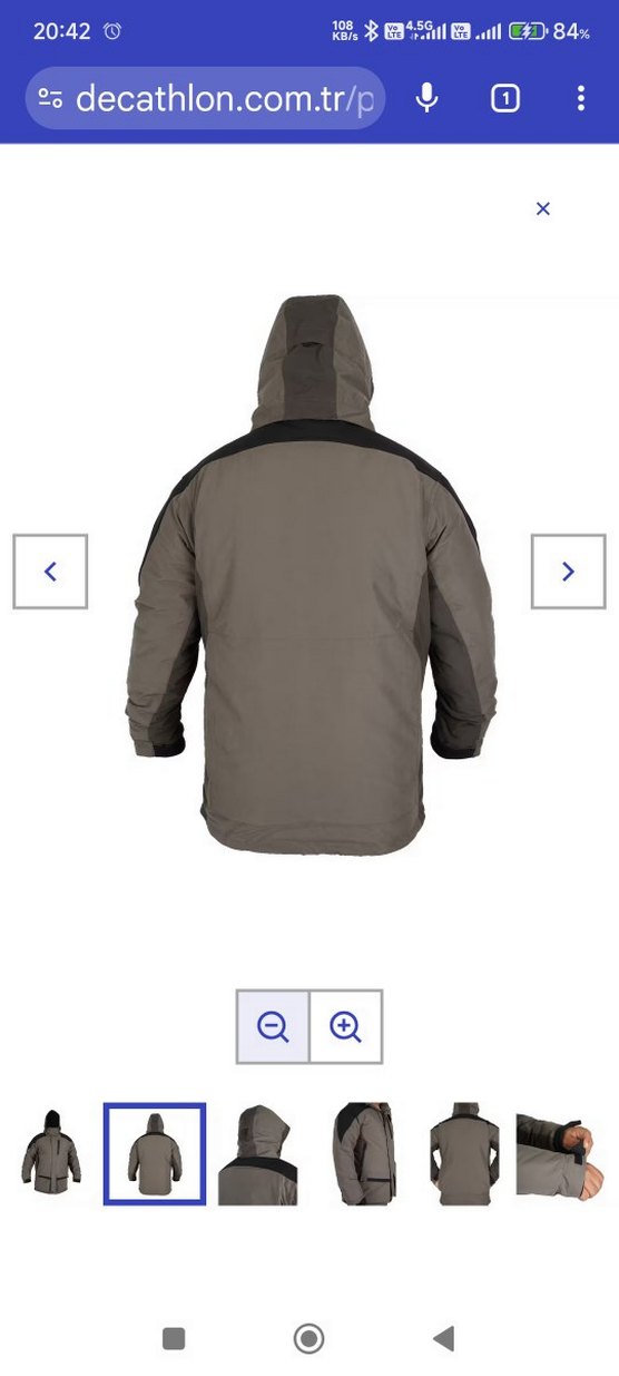 Fiyort Erkek Gri Kemerli Kışlık Mont - Görsel 3