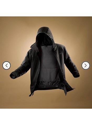 WEDZE Siyah Erkek Kayak Montu - Görsel 5