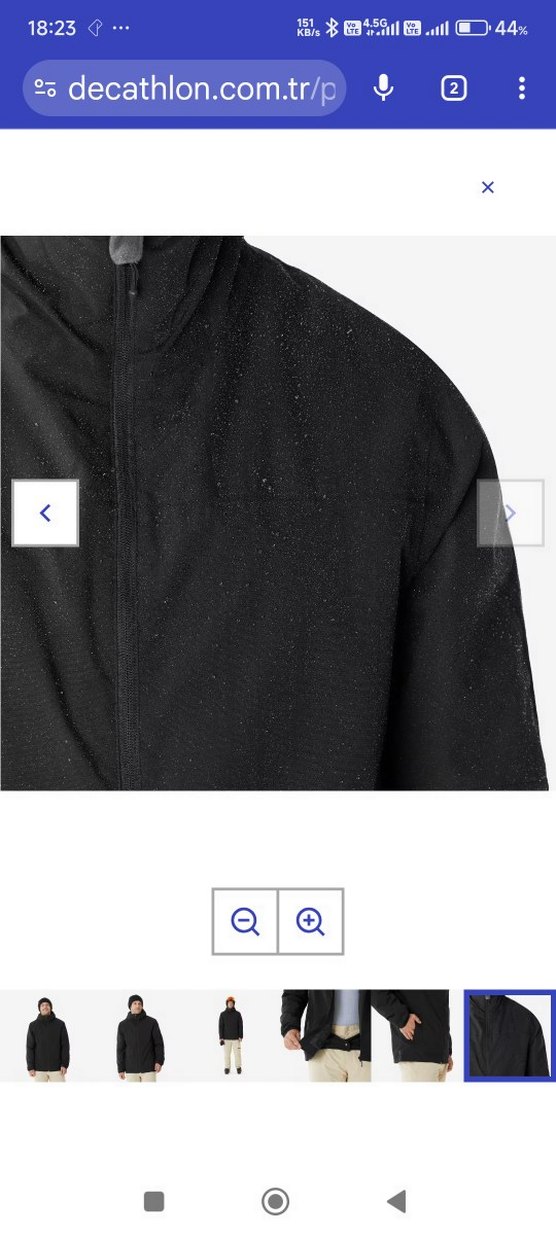 WEDZE Siyah Erkek Kayak Montu - Görsel 3