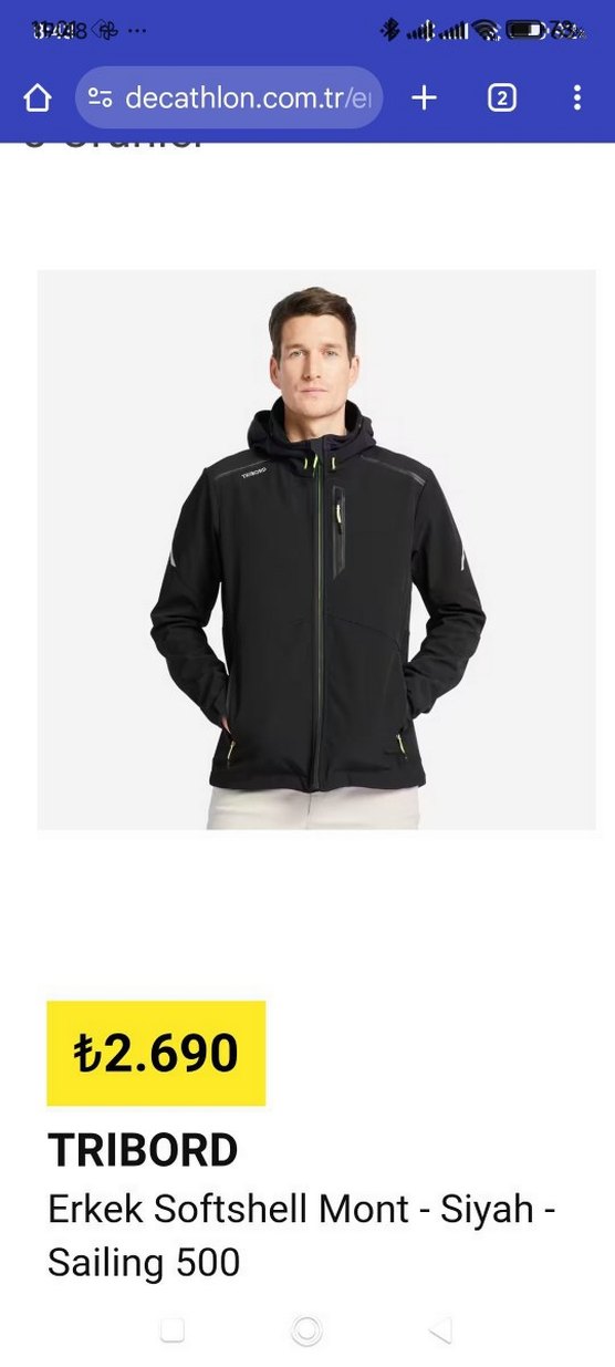 Siyah Erkek Kapüşonlu Fermuarlı Ceket - Görsel 3