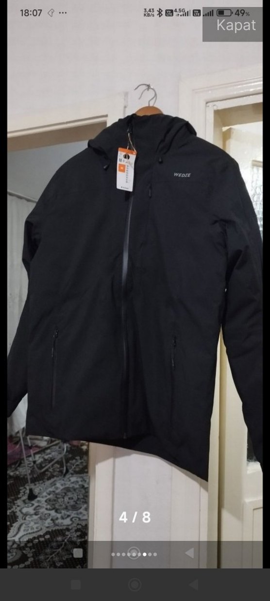 Wedze Siyah Erkek Günlük Fermuarlı Mont - Görsel 5