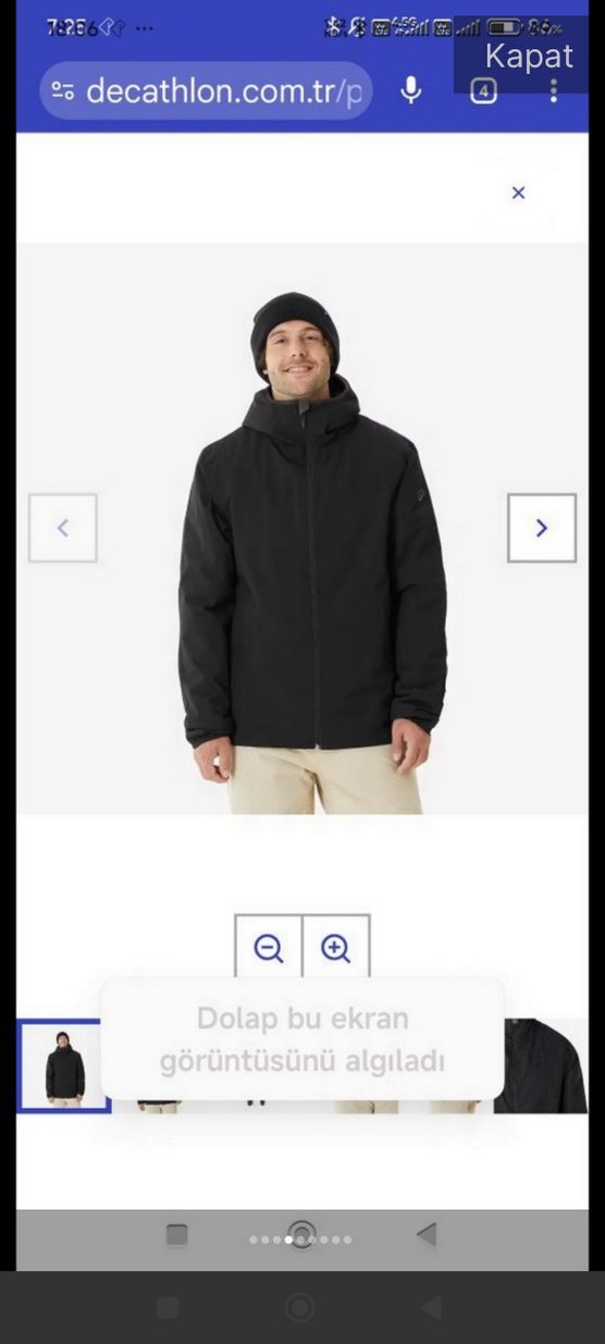 Wedze Siyah Erkek Günlük Fermuarlı Mont - Görsel 3