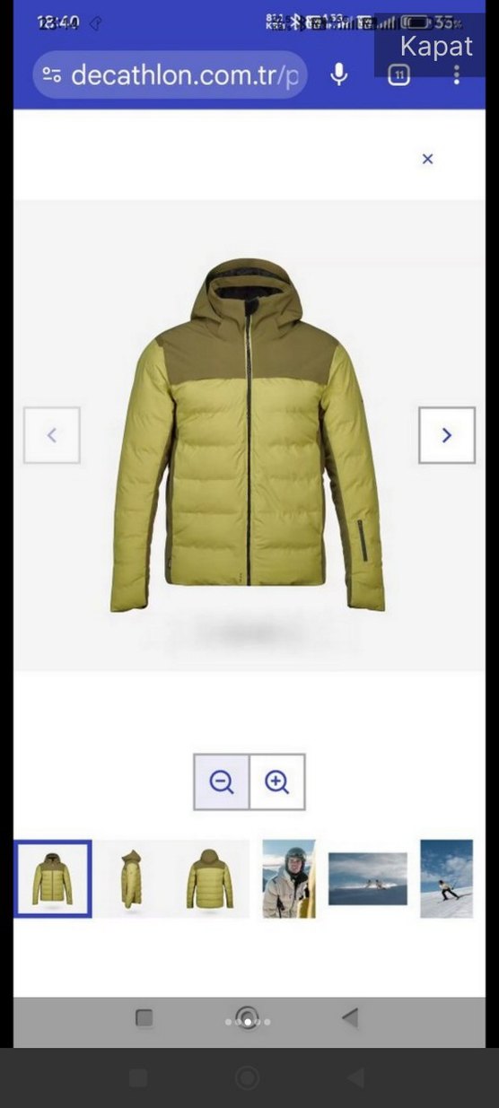 Bej Erkek Kapüşonlu Şişme Mont - Görsel 3