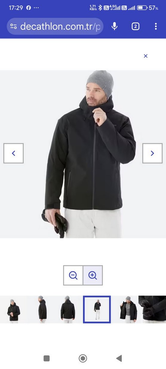 Siyah Fermuarlı Erkek Günlük Ceket - Görsel 4