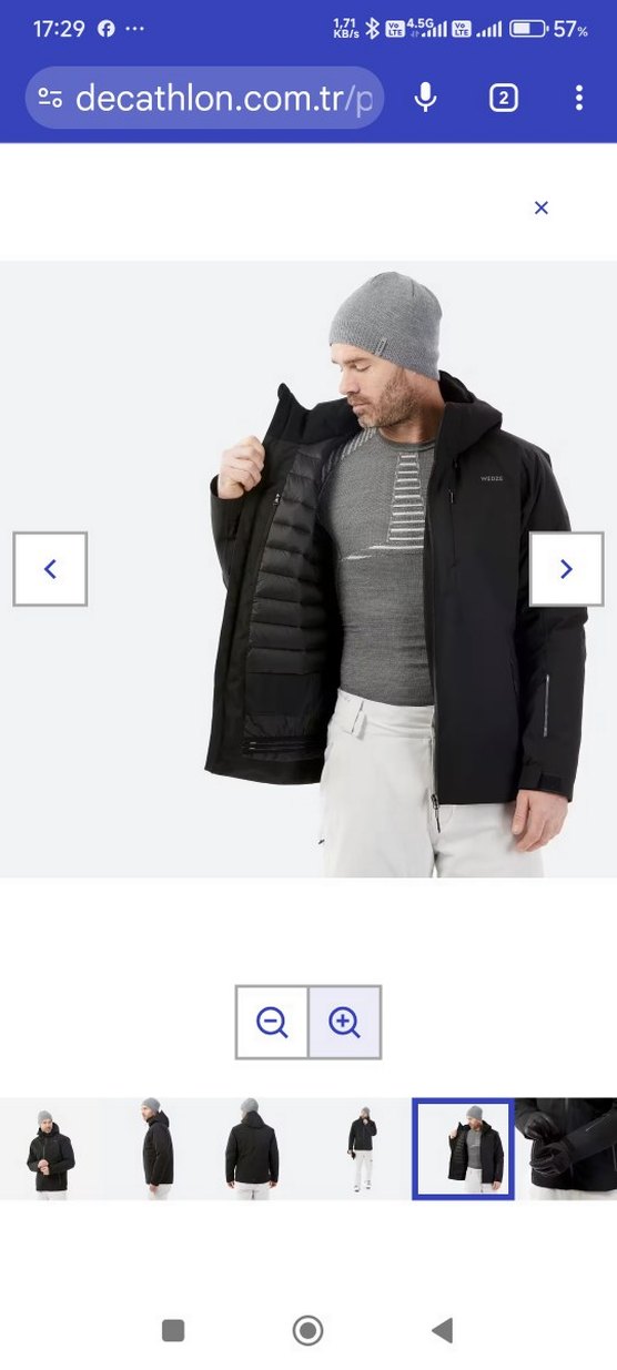 Siyah Fermuarlı Erkek Günlük Ceket - Görsel 3