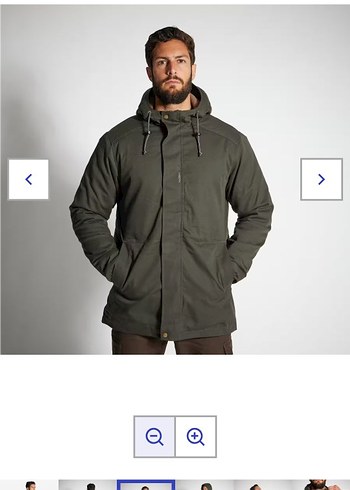 SOLOGNAC Khaki Düğmeli Erkek Mont - Görsel 3