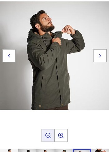 SOLOGNAC Khaki Düğmeli Erkek Mont - Görsel 6