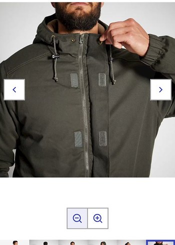 SOLOGNAC Khaki Düğmeli Erkek Mont - Görsel 7