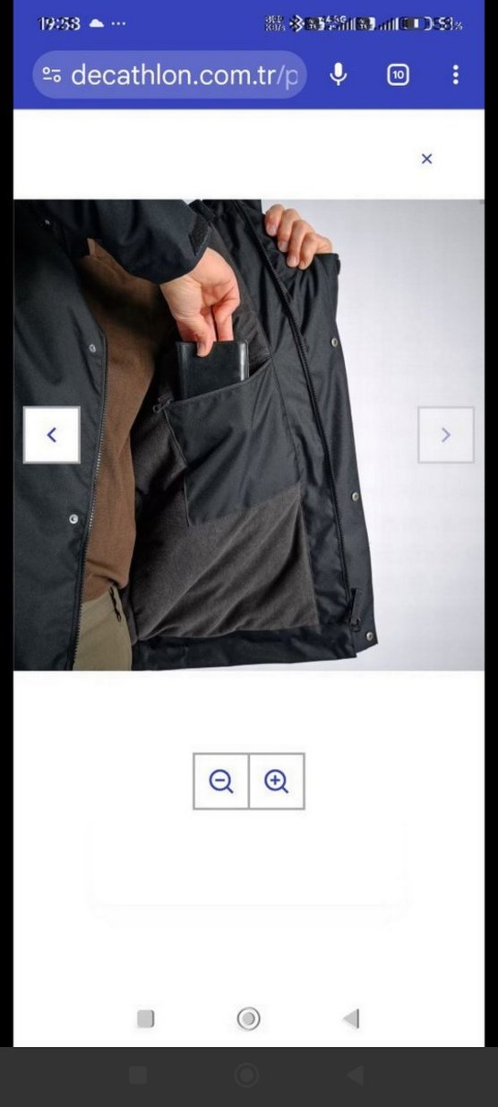 Siyah Erkek Street Style Kemerli Mont - Görsel 3