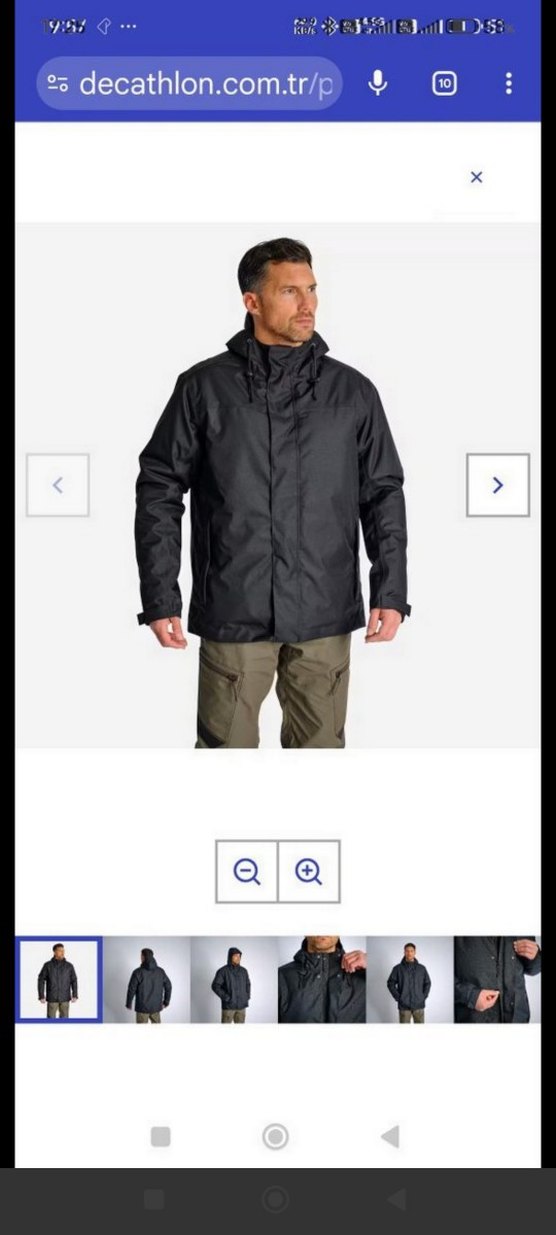 Siyah Erkek Street Style Kemerli Mont - Görsel 2