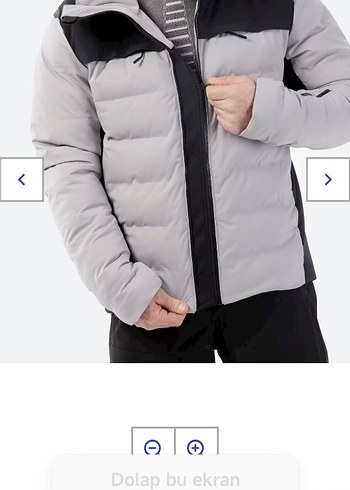 Gri Erkek Spor Mont Yüksek Yaka - Görsel 4