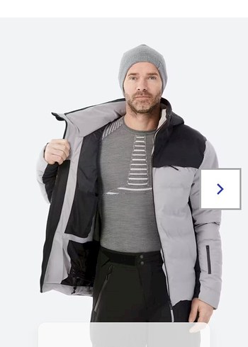 Gri Erkek Spor Mont Yüksek Yaka - Görsel 2