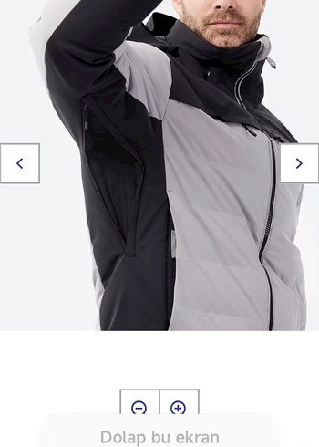 Gri Erkek Spor Mont Yüksek Yaka - Görsel 5