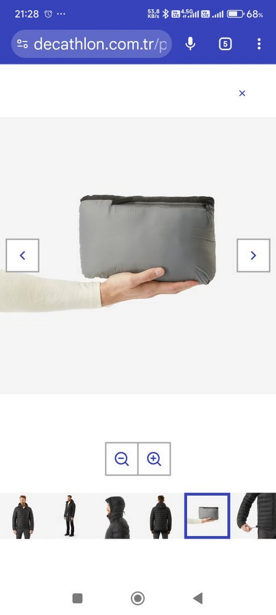 Erkek Siyah Kapüşonlu Şişme Mont - Görsel 5