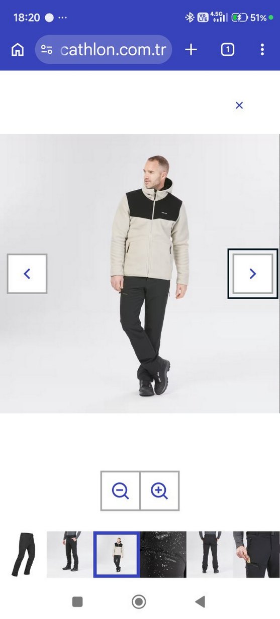 Quechua Erkek Siyah Outdoor Pantolon — görsel 3/10