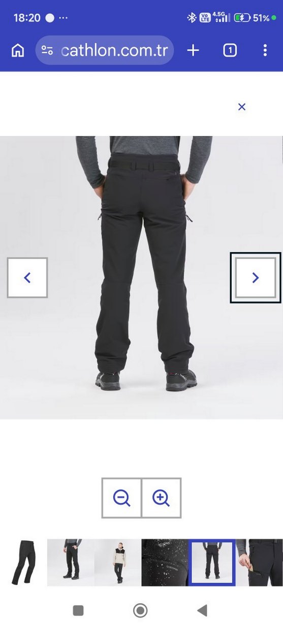 Quechua Erkek Siyah Outdoor Pantolon — görsel 10/10