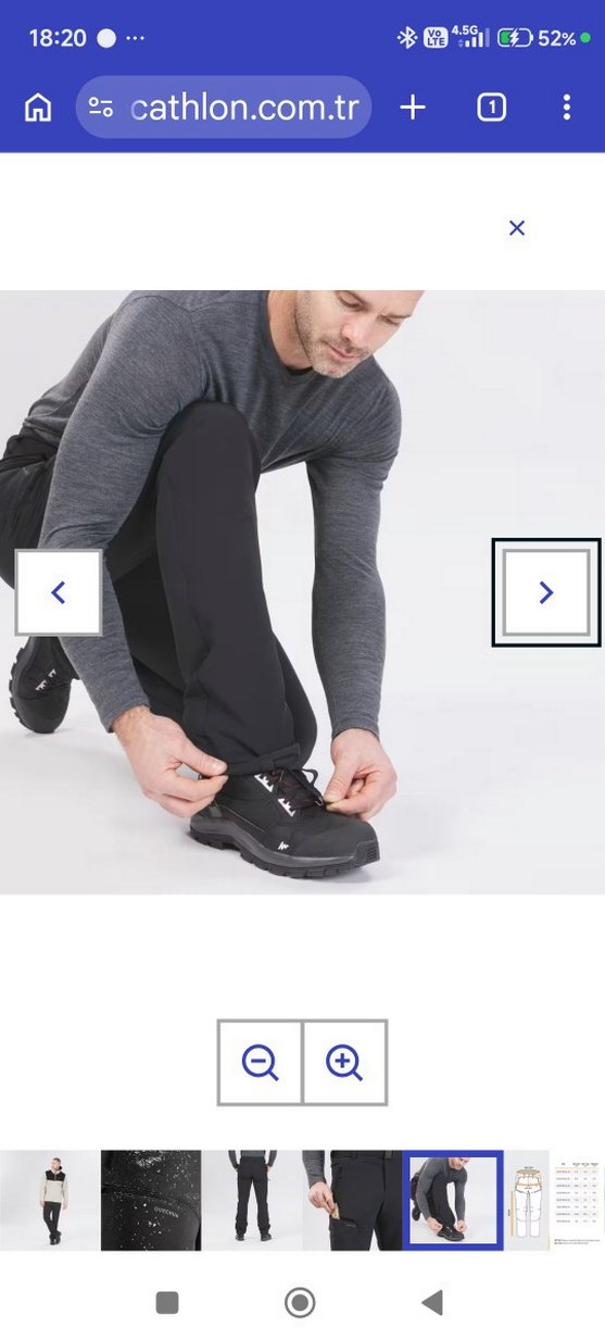 Quechua Erkek Siyah Outdoor Pantolon — görsel 8/10