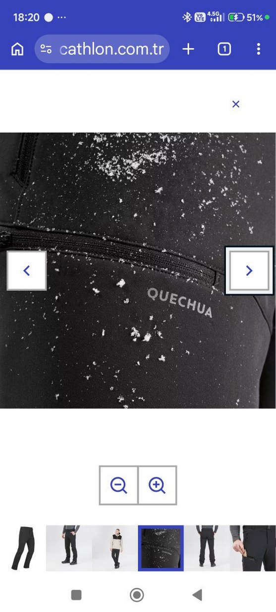 Quechua Erkek Siyah Outdoor Pantolon — görsel 6/10