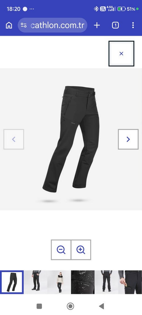 Quechua Erkek Siyah Outdoor Pantolon — görsel 5/10