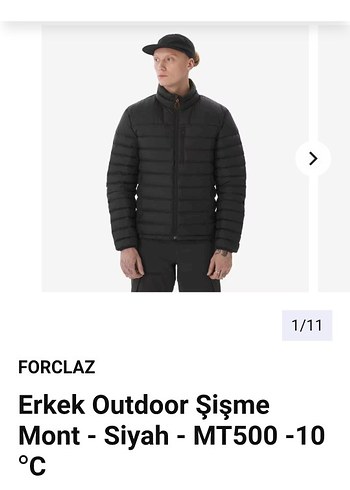 Decathlon Forclaz Siyah Erkek Outdoor Sisme Mont