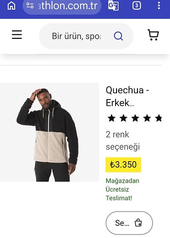 Decathlon Quechua Erkek Kapusonlu Spor Sweatshirt