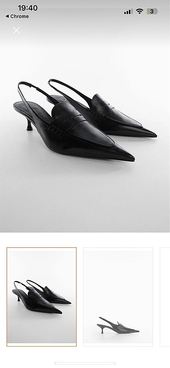 Mango slingback ayakkabi