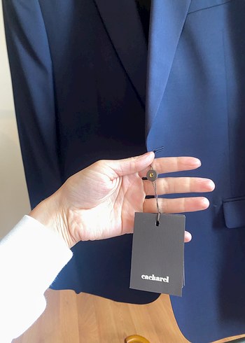 Düğmeli Lacivert Erkek Takım Elbise üstü - Görsel 3