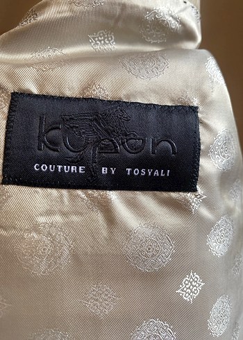 Bej Düğmeli Erkek Ofis Takım Elbise - Görsel 4