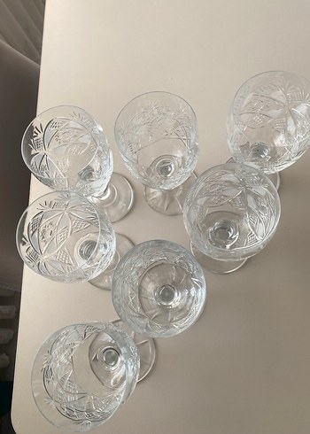 Desenli Kristal Kadeh Seti - Görsel 3