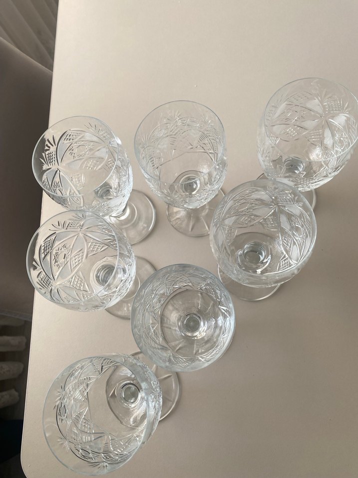 Desenli Kristal Kadeh Seti - Görsel 3