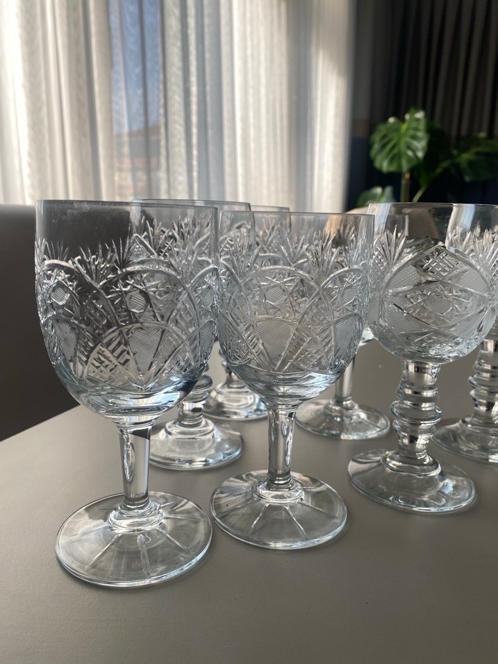 Desenli Kristal Kadeh Seti - Görsel 2