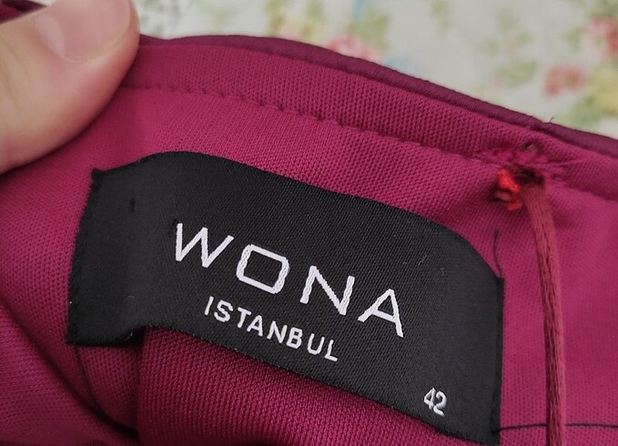 Diğer Drapeli mor taşlı uzun abiye elbise