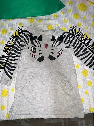 H&M 2-4 YAŞ ZEBRA TUNİK