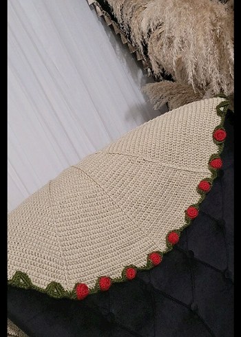 Nakışlı Kırmızı büket Battaniye - Görsel 4