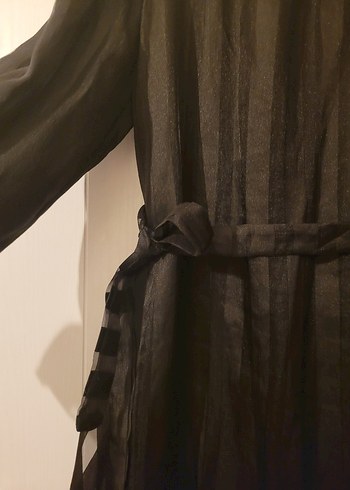 Siyah Uzun Fırfırlı Gotik Elbise - Görsel 4