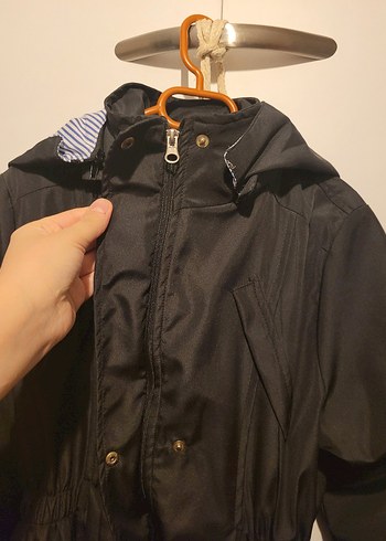 Siyah Kemerli Midi Kadın Ceket - Görsel 2