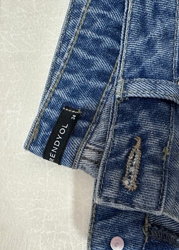 Kadın Mavi Batik Desenli Regular Fit Denim Jean - Görsel 3