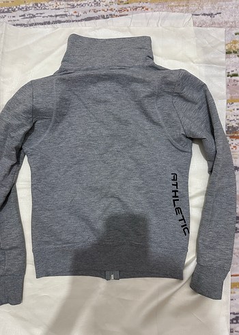 Gri Fermuarlı Yüksek Yaka Ceket - Görsel 3