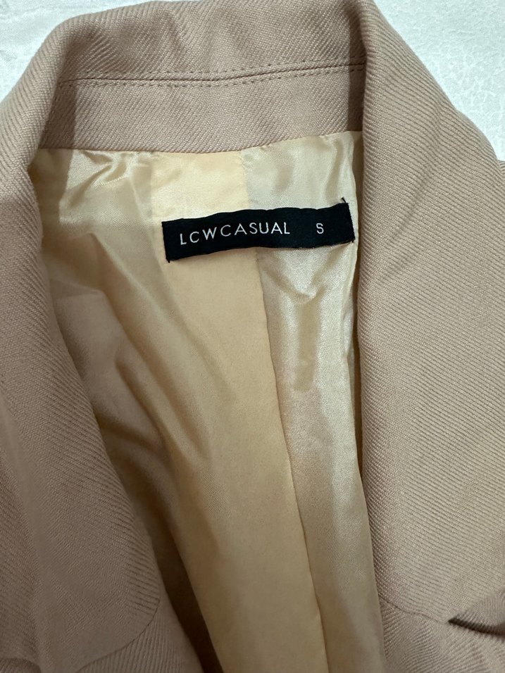 Bej Düğmeli Kadın Blazer Ceket - Görsel 2