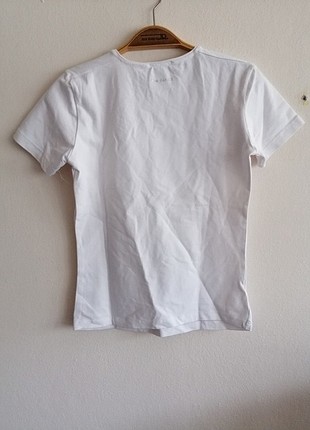 m Beden beyaz Renk Beyaz yazlık tişört 