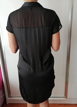 s Beden siyah Renk Bershka uzun siyah gömlek/elbise 