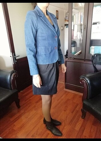 Diğer Kot blazer ceket Y2k vintage