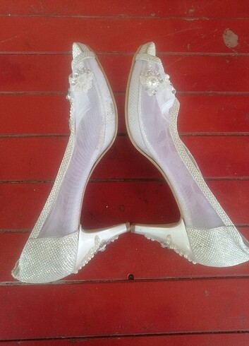 39 Beden #natty Gelinlik taşlı abiye ayakkabı Y2k vintage 