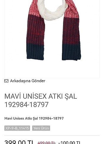 Mavi Jeans Unisex şal / atkı 