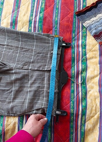 Kareli sigaret Kumaş pantolon - Görsel 5